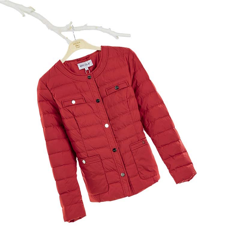 WHITECOLLAR圆领薄羽绒短衣