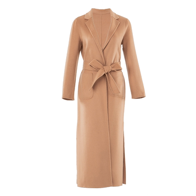 白领女装米咖波纹贴兜系带西服领