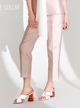 白领女装粉色黑色丝毛九分裤 GNBJ17-1