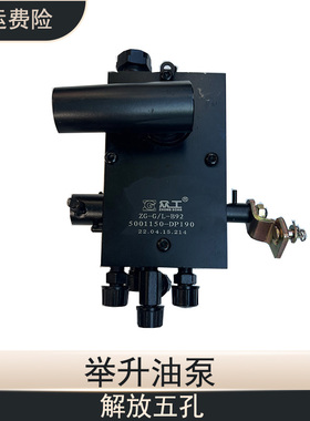 解放举升泵五孔拉线驾驶室翻转举升顶液压升降油泵5001150-DP190