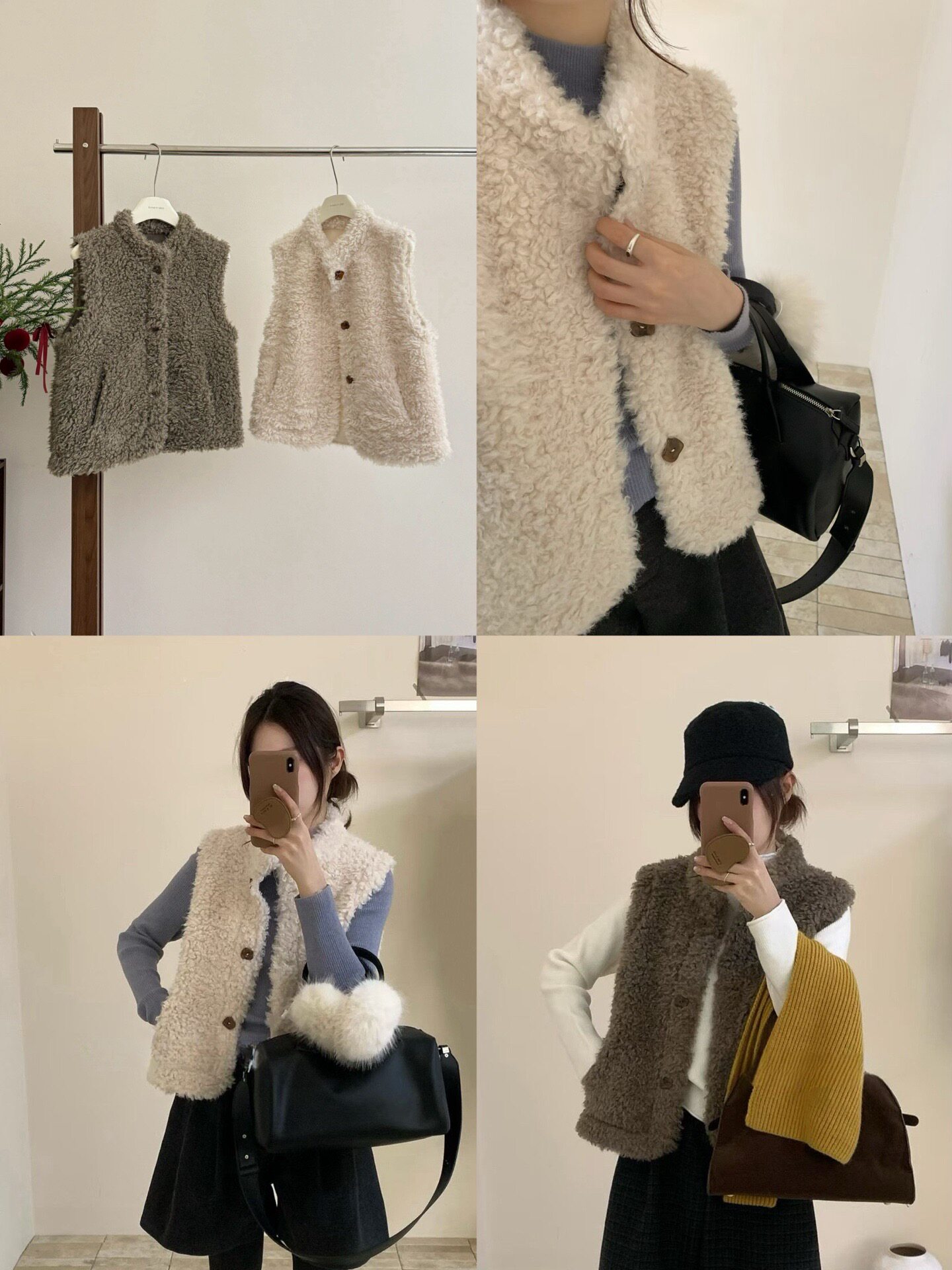 秋冬叠穿王！羊圈毛皮毛一体马甲外套女保暖休闲显瘦坎肩背心上衣
