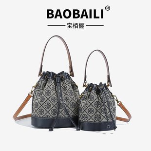 带抽绳福袋小包包女2025新款韩版时尚手提水桶包高级感单肩斜挎包