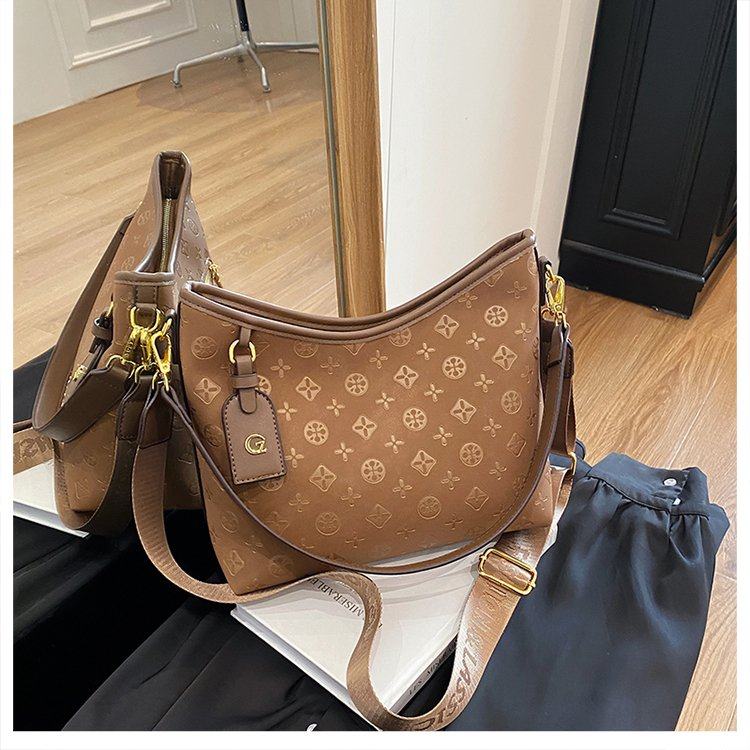 爆款老花流浪包包女2025高级感压花腋下包百搭通勤单肩斜挎托特包,箱包皮具/热销女包/男包,通用款女包,淘宝优惠券,粉丝福利购,淘宝优惠卷