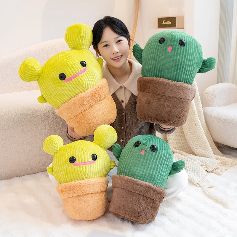 仙人掌玩偶仙人球公仔毛绒玩具盆栽布娃娃桌面装饰摆件生日礼物女