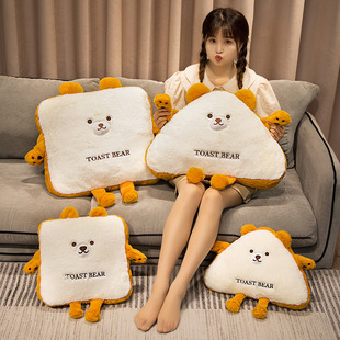 可爱表情土司抱枕床上靠垫床头靠枕情绪烤面包靠背卧室宿舍垫学生