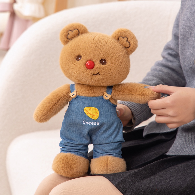 卡通兜兜熊公仔毛绒玩具小熊抱枕