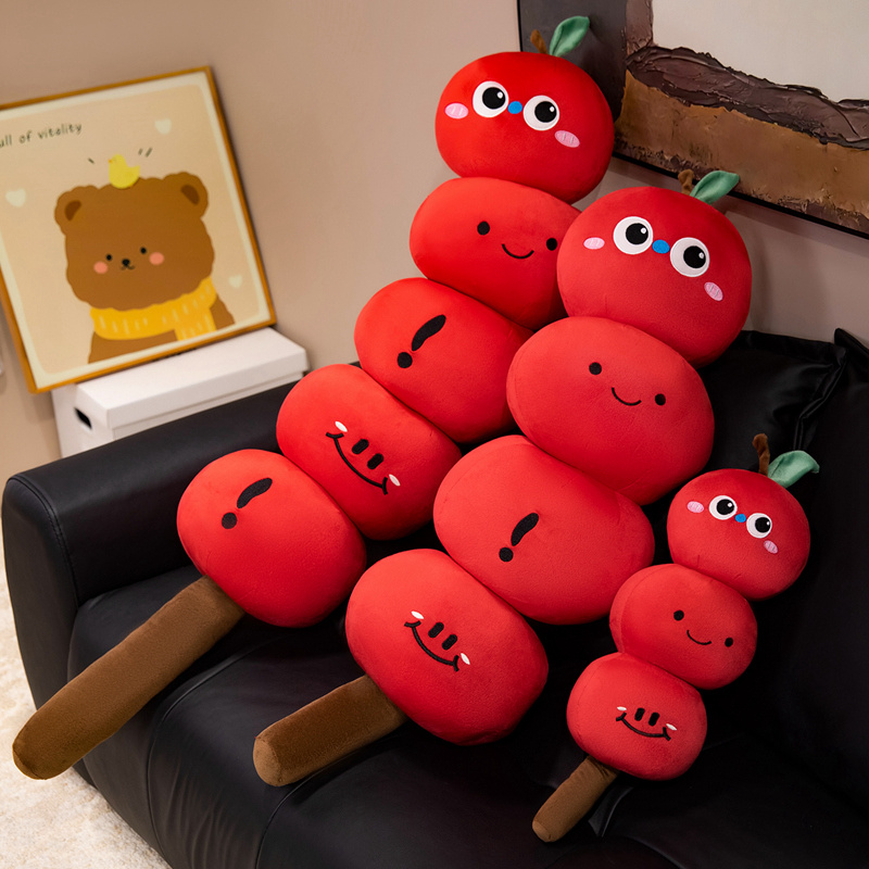 卡通可爱苹果冰糖葫芦公仔抱枕女