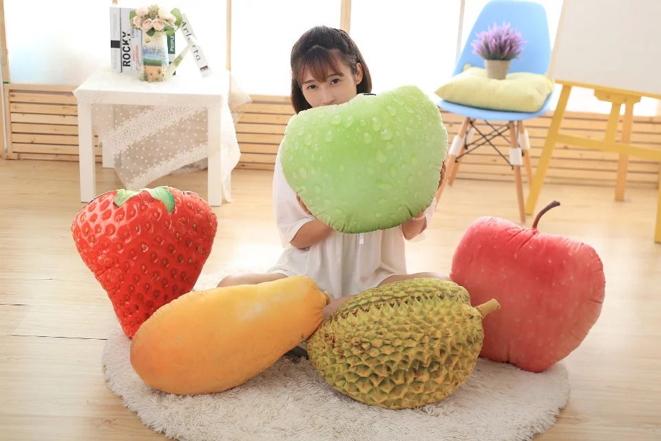 仿真蔬菜水蜜桃抱枕靠垫毛绒玩具