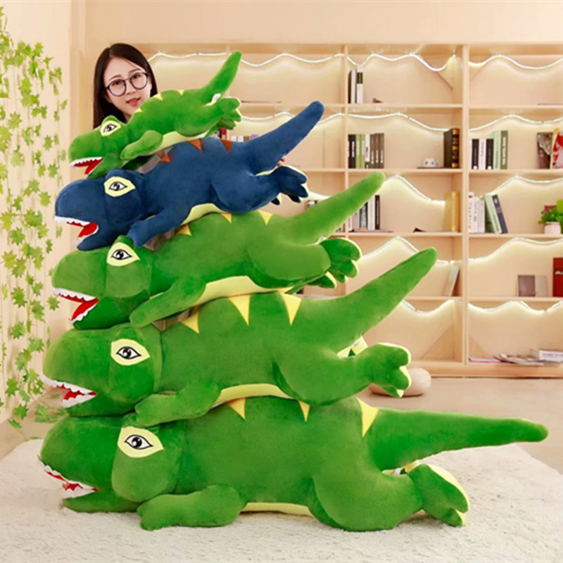 卡通趴恣恐龙霸王龙睡觉抱枕公仔毛绒玩具趴趴抱枕靠背枕头玩偶