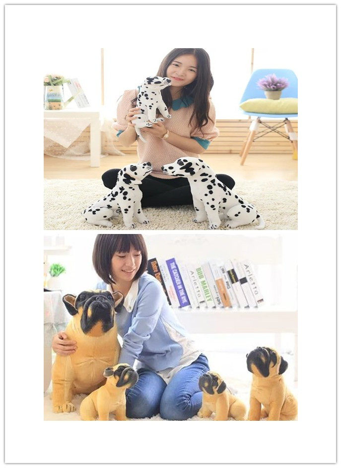 卡通仿真巴格犬麦町犬毛绒玩具公仔斑点狗抱枕靠垫玩偶布娃娃礼品