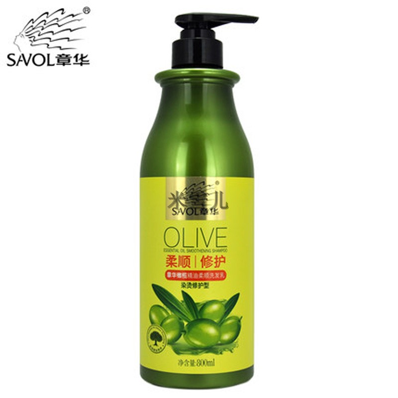 包邮章华橄榄精油柔顺洗发乳洗发水洗发露染烫修护型800ml