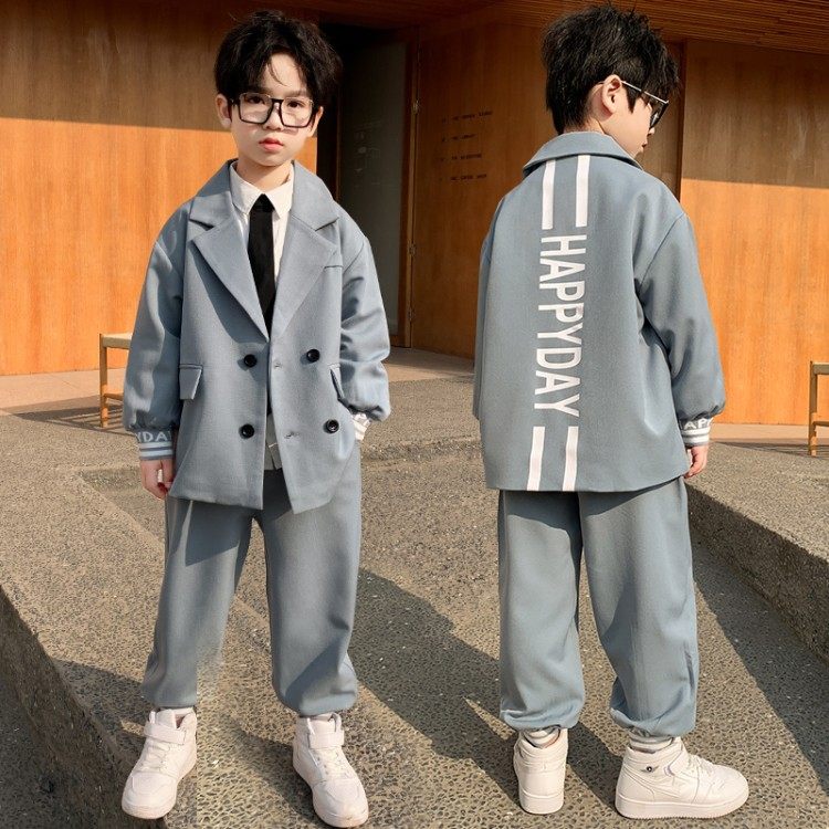 儿童西装套装英伦帅气2026新款韩版男童秋装中大童小男孩西服外套