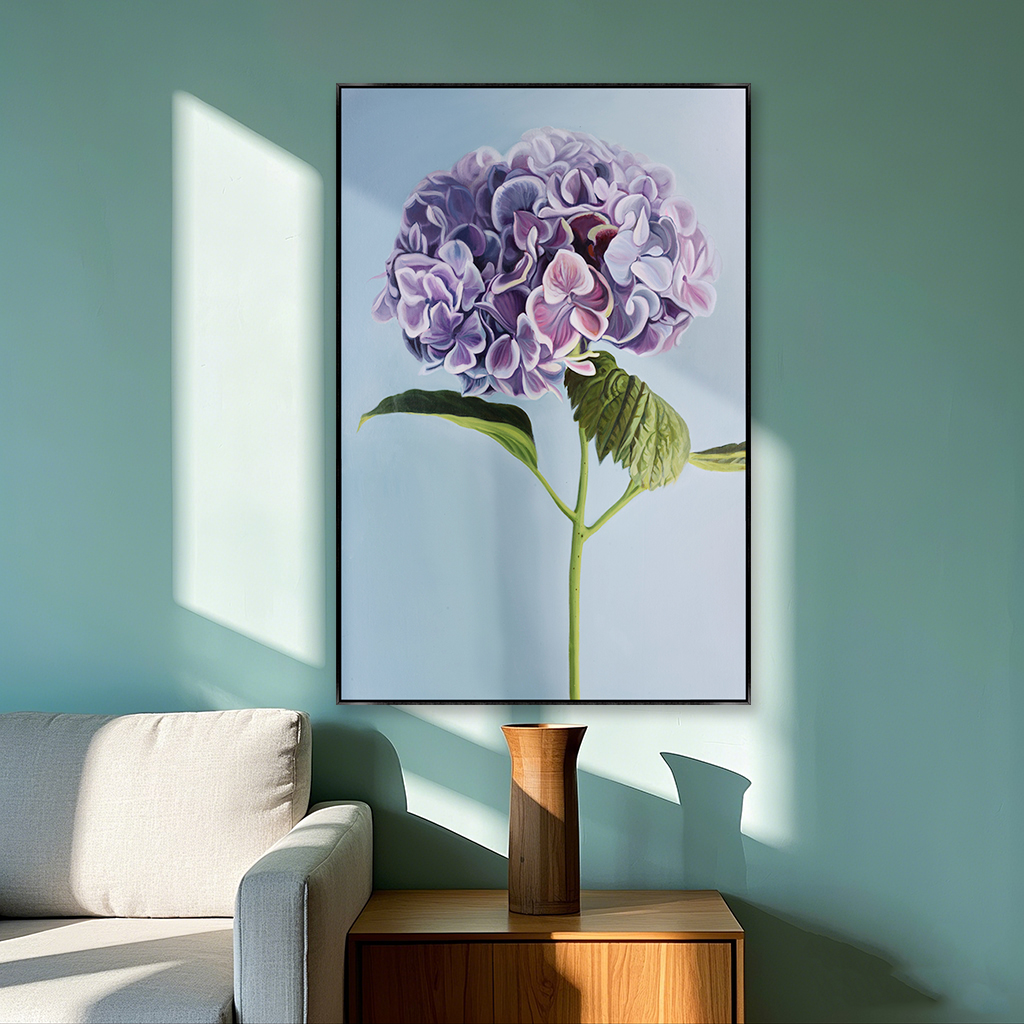 花卉法式植物画客厅玄关卧室沙发酒店别墅装饰画蓝色墙画挂画图片