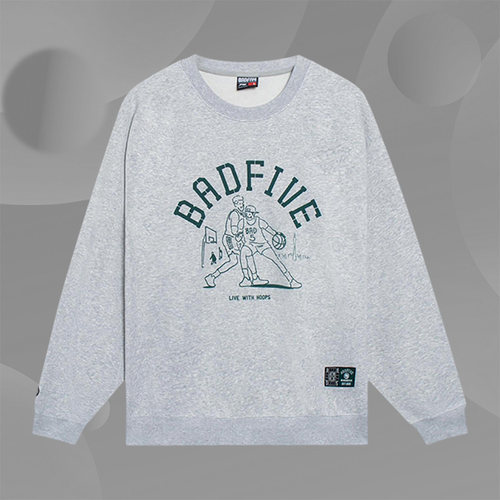 Lining/李宁正品反伍BADFIVE得闲饮茶男女同款圆领卫衣AWDSH15