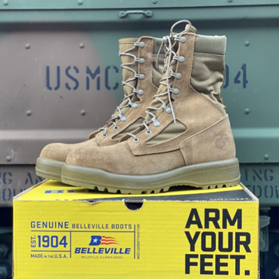 Belleville百利威防水作战靴500公发GTX透气高帮战术训练沙漠靴