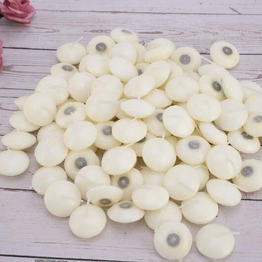 浮水蜡烛白色圆形水浮蜡烛婚庆生日节庆浪漫婚庆无烟无味浮蜡