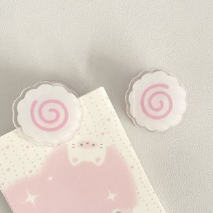 小红书同款 ins风粉色鱼板亚克力双面PP夹学生手账标签试卷便签夹