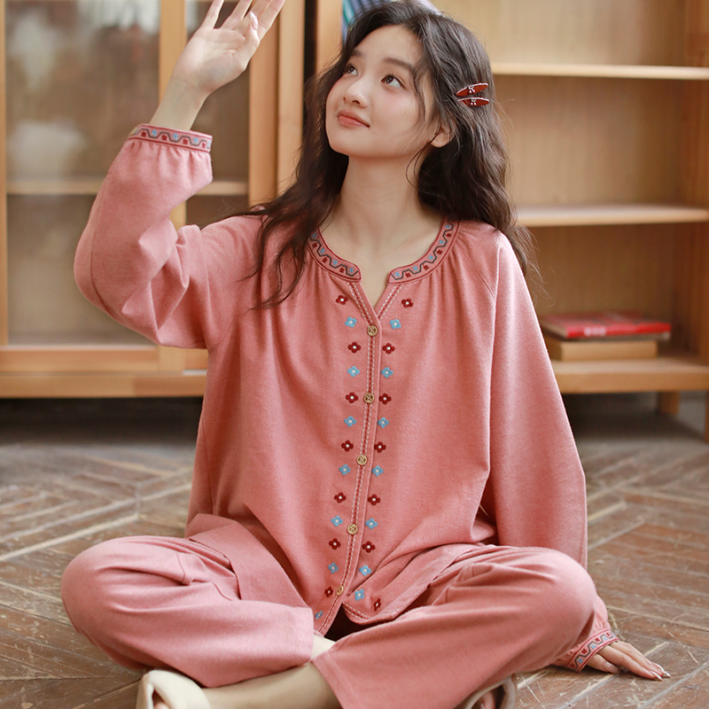 2025新款复古国风全棉睡衣套装