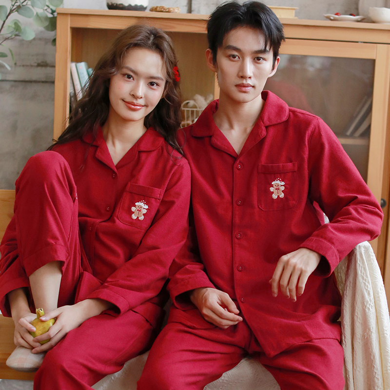 红色情侣睡衣套装本命年结婚新婚