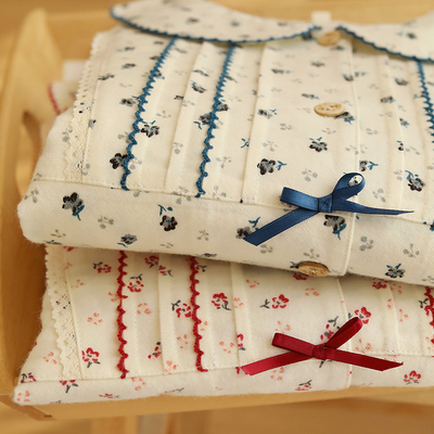 2025新款甜美碎花纯棉睡衣女春秋布料100全棉长袖家居服套装少女