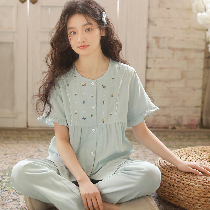 高级感睡衣女款夏季纯棉2025新款