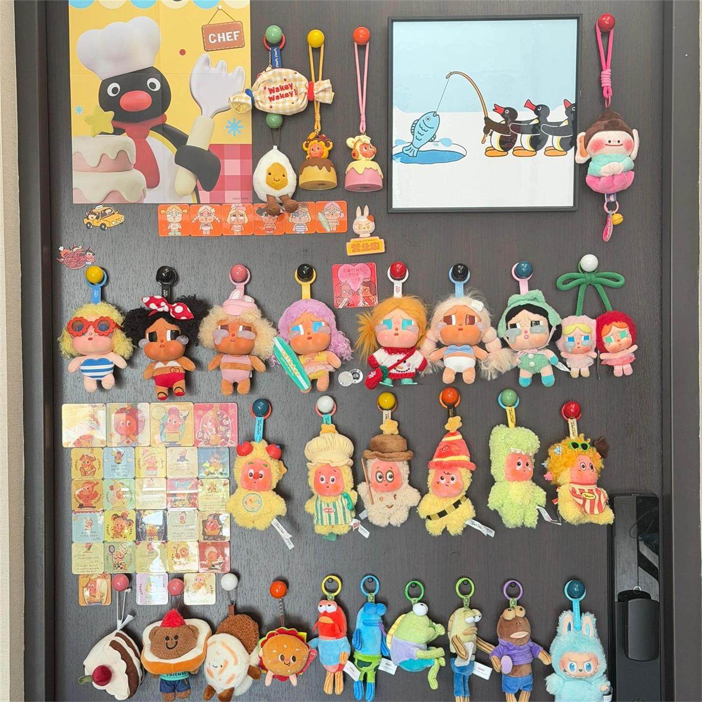门上装饰挂件多巴胺挂钩适用于星星人泡泡玛特系列娃娃展示上墙门,收纳整理,挂门置物架,淘宝优惠券,粉丝福利购,淘宝优惠卷