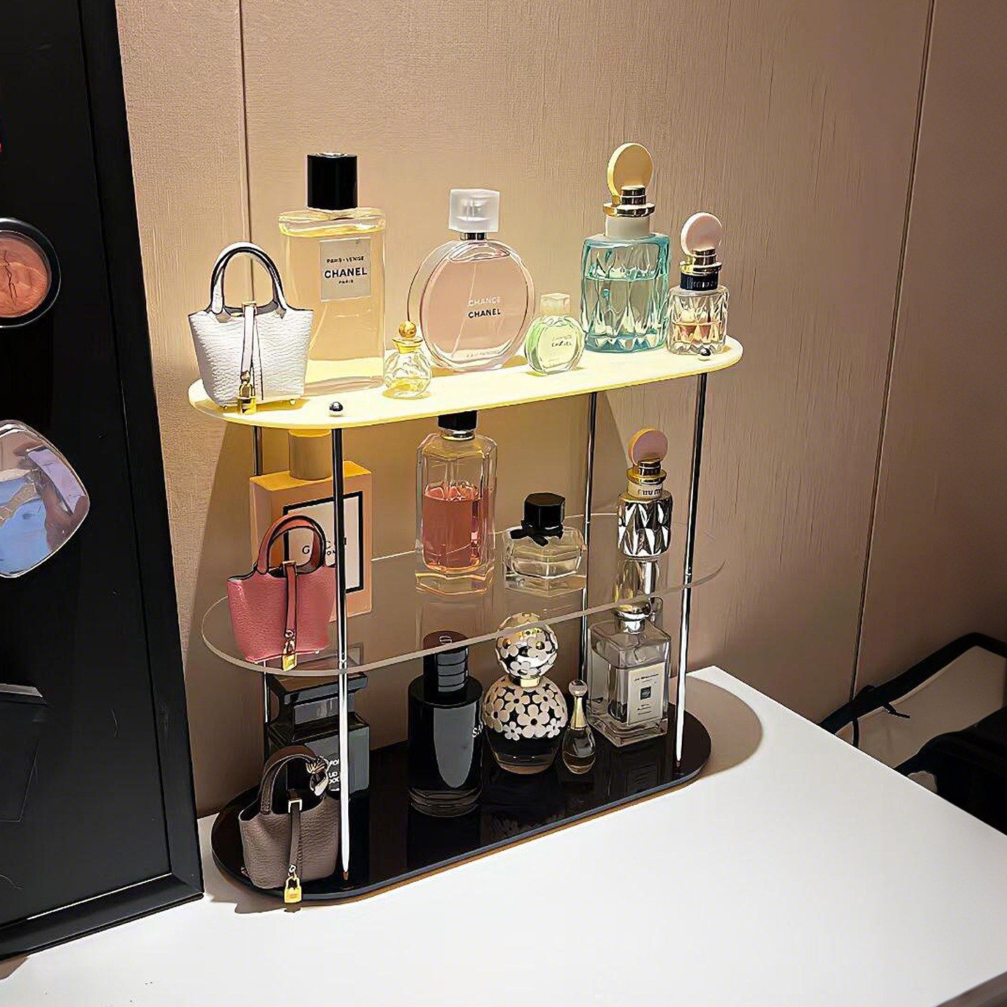 亚克力香水置物架桌面整理家用玄关多层收纳架水杯架化妆品展示架,收纳整理,化妆品收纳架,淘宝优惠券,粉丝福利购,淘宝优惠卷