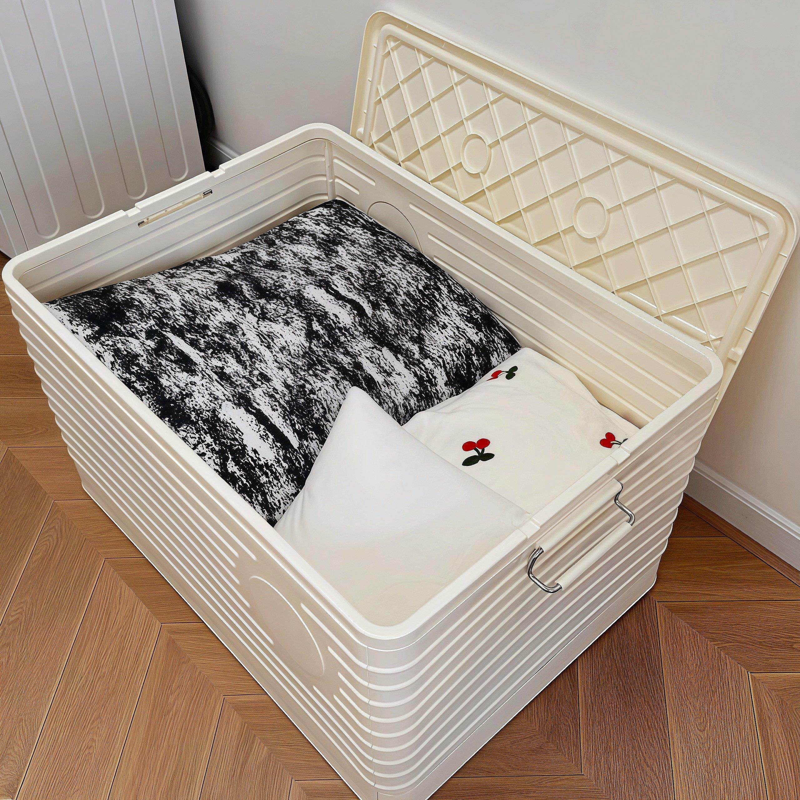 换季衣服收纳箱大容量超大家用加厚塑料被子整理箱折叠带轮储物箱,收纳整理,收纳箱,淘宝优惠券,粉丝福利购,淘宝优惠卷