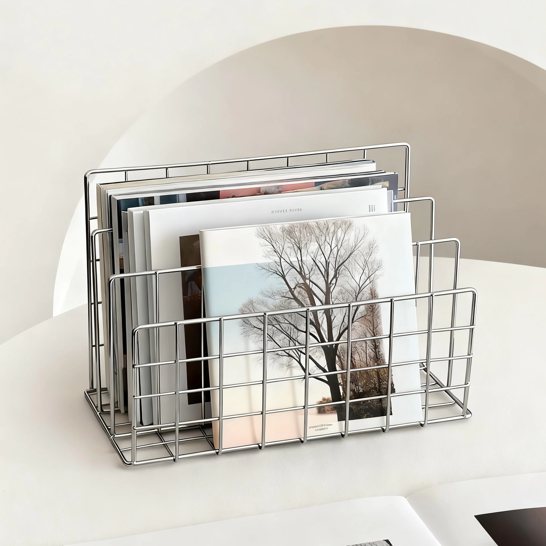 ins风简约铁艺桌面置物架书架