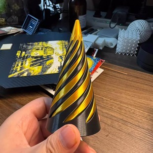 3d打印螺旋锥立体结构潮玩幻术益智丝滑小圆锥旋旋乐创意解压玩具