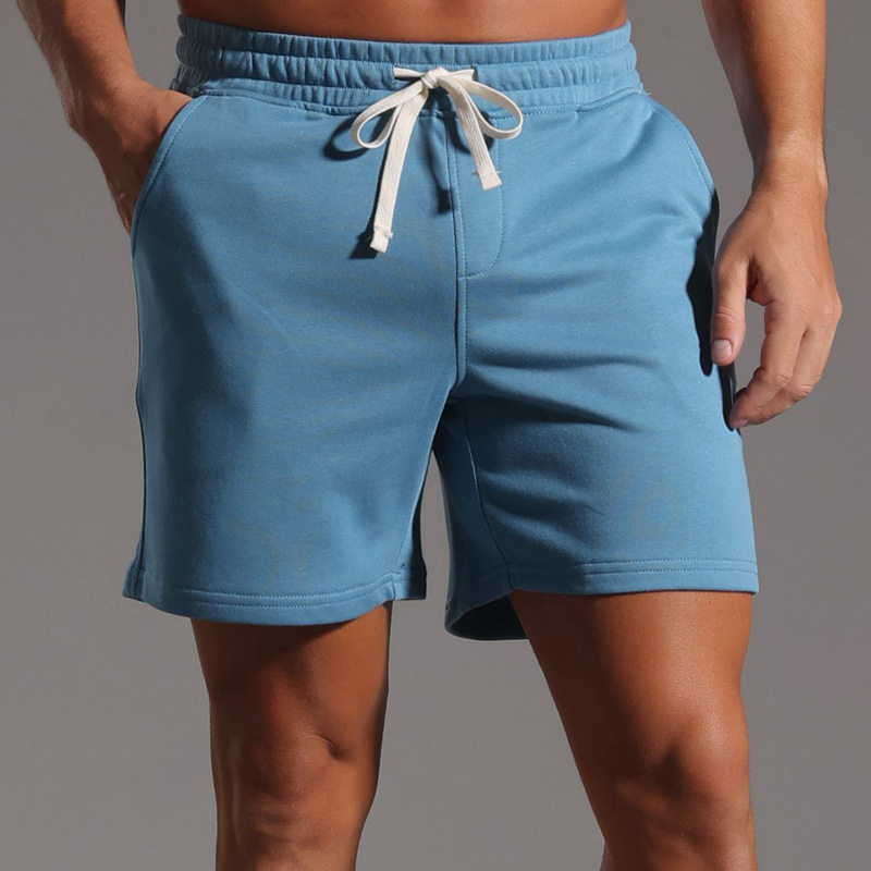 2026新款运动短裤男款夏季纯棉灰色美式跑步健身训练弹力四分裤