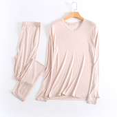 打底衫 可拆卖桑蚕丝男士 长袖 内衣套装 双面针织真丝秋衣秋裤