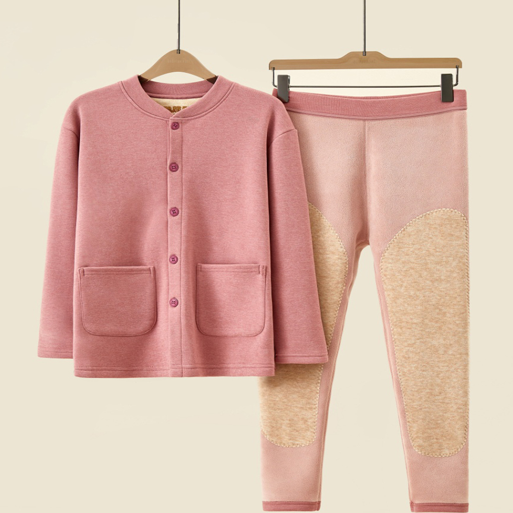 中老年人德绒一体绒保暖套装