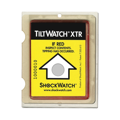 tiltwatch xtr防倾贴单角度防倾斜倒物流监控标签防倒置80度倾斜
