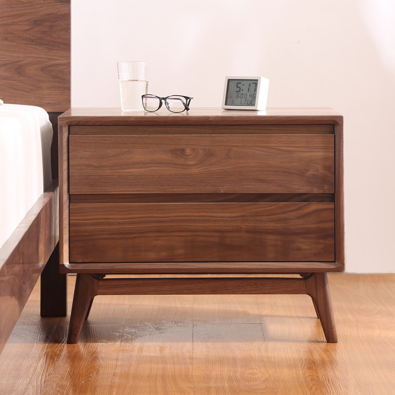 胡桃之家北美黑胡桃实木床头柜现代简约边柜卧室储物柜饰品装饰柜在类目 住宅家具, 柜类, 床头柜中 - 来自Buy2taobao.com提供专业的淘宝代购服务