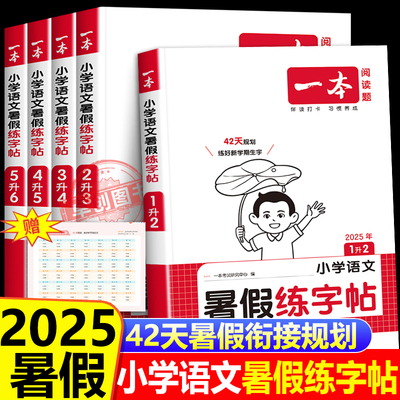 2025新版一本暑假练字帖暑假衔接 小学生一升二升三升四升五升六年级暑假作业暑假写字天天练同步一本练字帖 小学生专用行楷字帖25