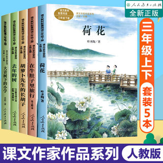 三年级课外书必读全套5册课文作家作品大语文系列配套阅读人教版3上册下册在牛肚子里旅行胡萝卜先生的长胡子去年的树荷花叶圣陶著