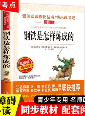 钢铁是怎样炼成的正版原著七年级下册必读课外书阅读经典书目完整版初中生适合7年级看的名著青少年初一课外阅读书籍带批注无删减
