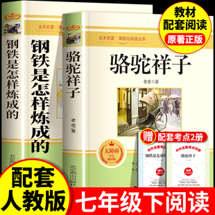 无删减7下海底两万里朝花夕拾西游记老舍著初一下册中学生名著 完整版 骆驼祥子和钢铁是怎样炼成 七年级下册课外书必读原著正版