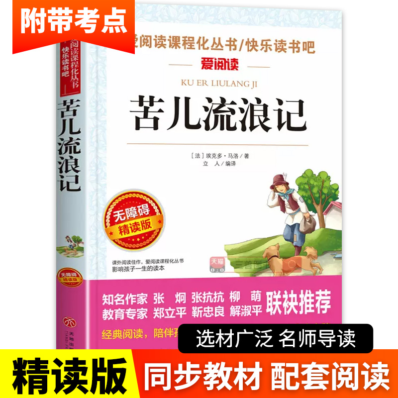 苦儿流浪记正版四年级阅读课外书必读老师推荐上下册儿童书籍三五六年级小学生课外阅读书籍儿童文学故事书世界经典名著小说读物