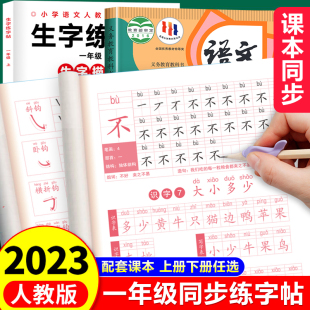 上册下册练字帖语文生字帖写字课课练 一年级字帖练字同步人教版 小学生专用笔顺楷书临摹练习小学1上硬笔书法控笔训练儿童每日一练