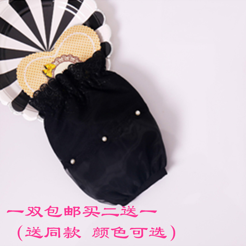 双层蕾丝短款袖套女秋冬成人工作袖套