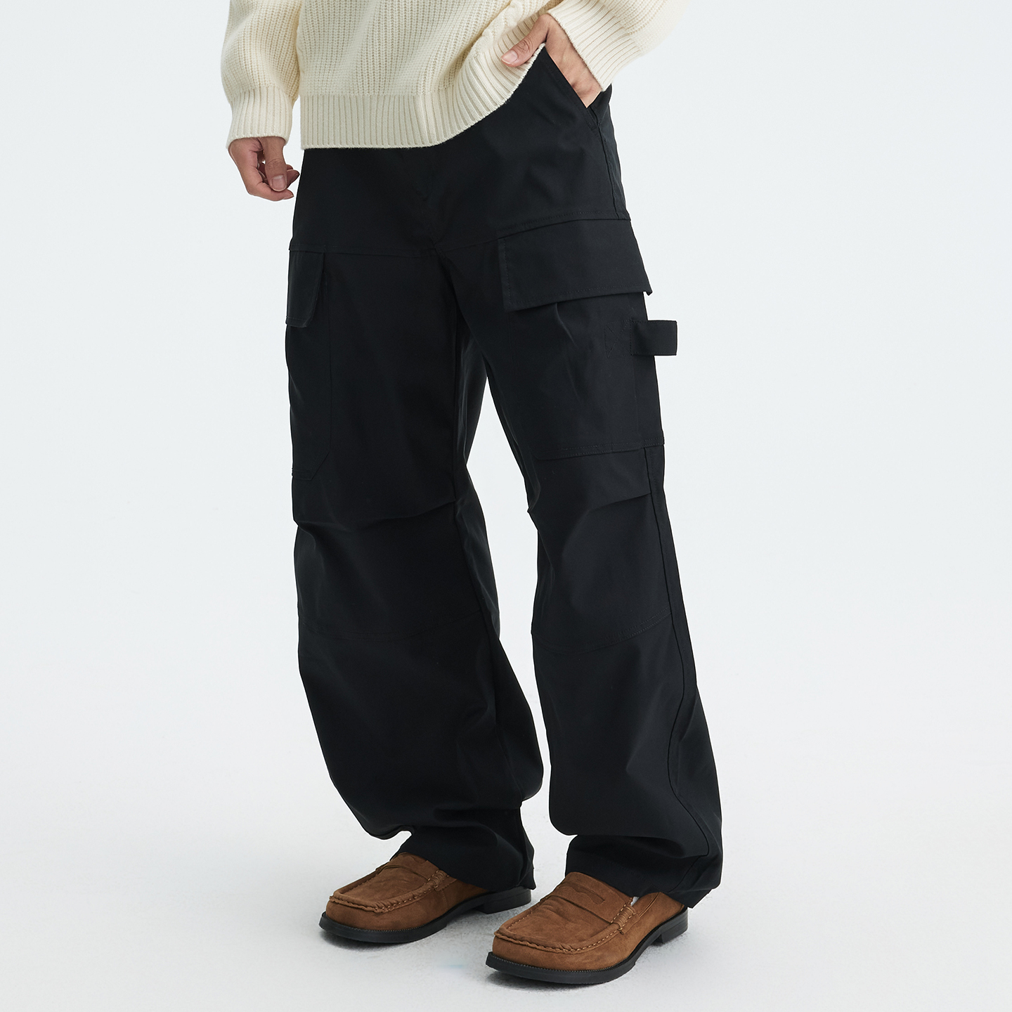 黑色伐木工装裤休闲裤