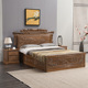 全实木床1.5米双人床婚床 红木家具非洲鸡翅木花鸟大床1.8米新中式
