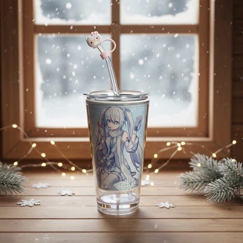 DQ初音联名304不锈钢吸管杯