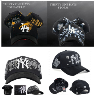 2025年新款31 Thirtyone HATS调节帽子棒球帽刺绣带钻嘻哈潮流