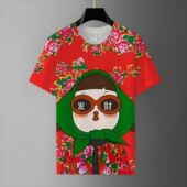 富婆发财搞笑潮流青少年男女趣味透气T恤衫 2025夏季 东北大花短袖