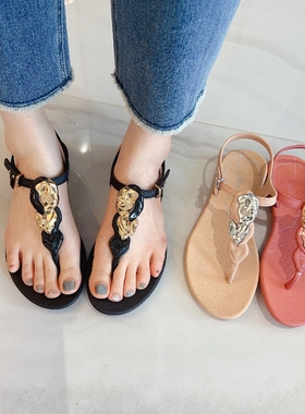 巴西GRENDHA时尚百搭防水人字夹脚凉鞋女外穿防滑沙滩鞋2025夏季