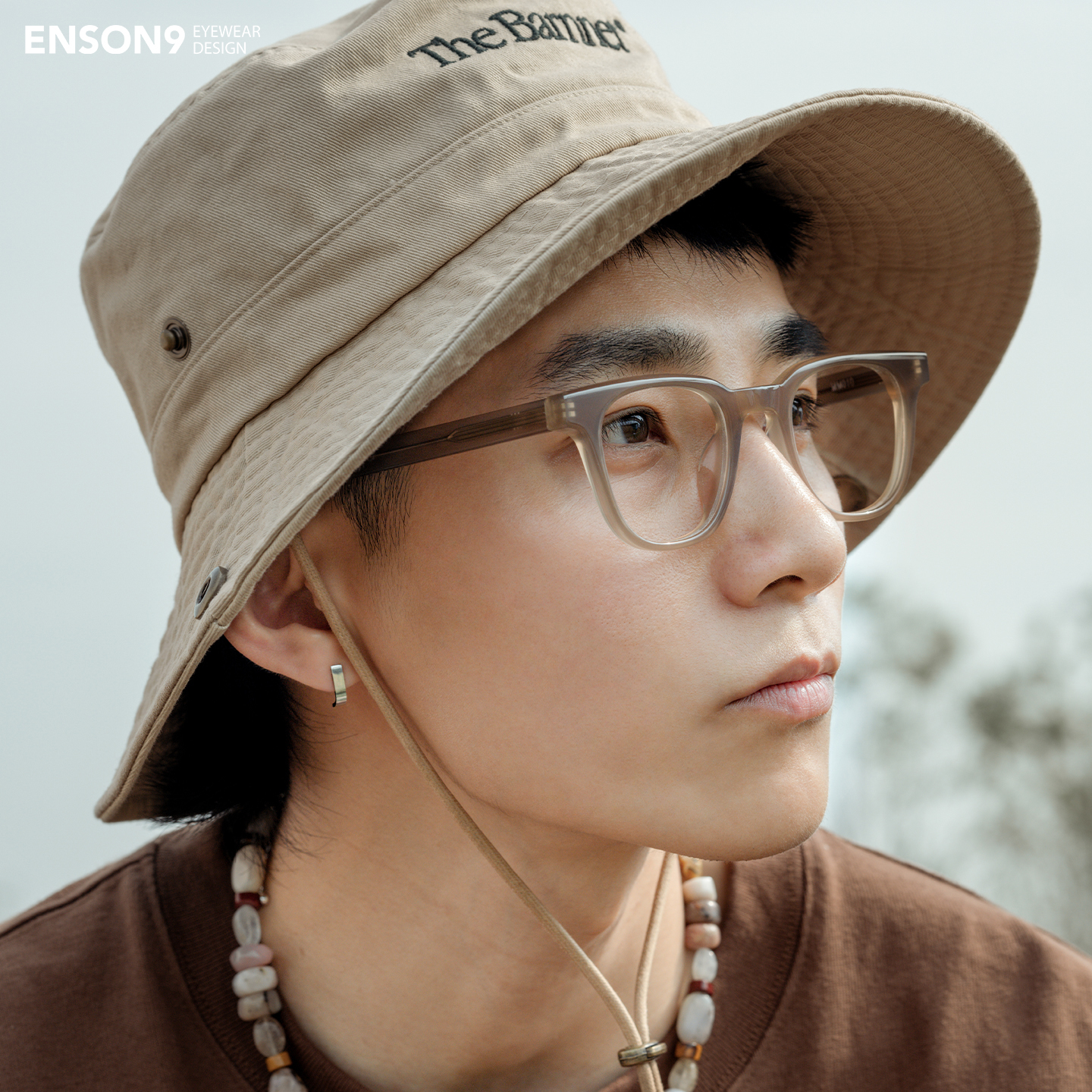 日系板材半透明眼镜潮男女