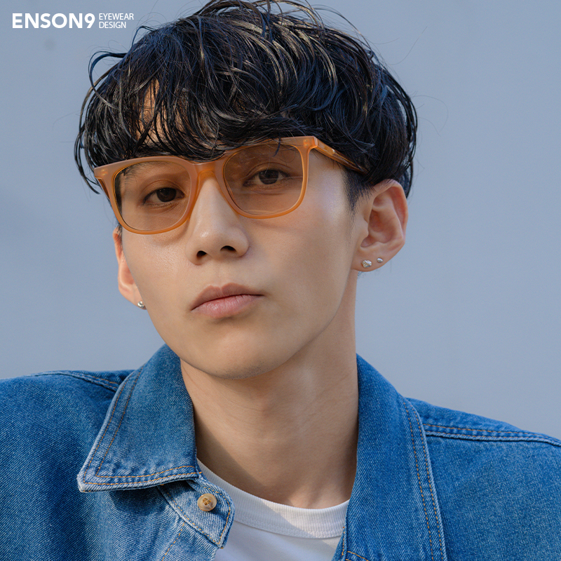 enson9方框复古潮男女浅色太阳镜